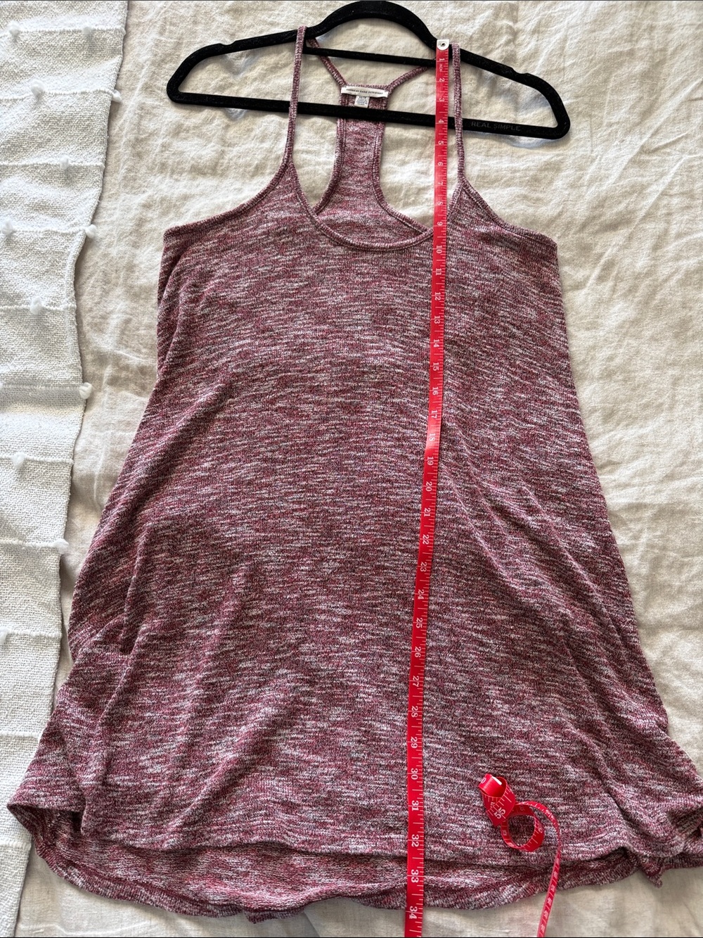 Sleeveless Marled Raspberry Racerback Tunic Dress - Picture 7 of 9